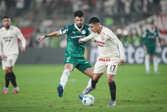 Palmeiras em ação diante do Universitario (Foto: Staff Images/Conmebol)
