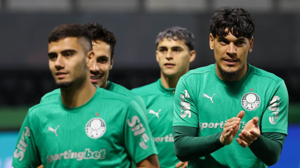 O jogador Gustavo Gómez, da SE Palmeiras, durante treinamento, na Academia de Futebol. (Foto: Cesar Greco/Palmeiras/by Canon)