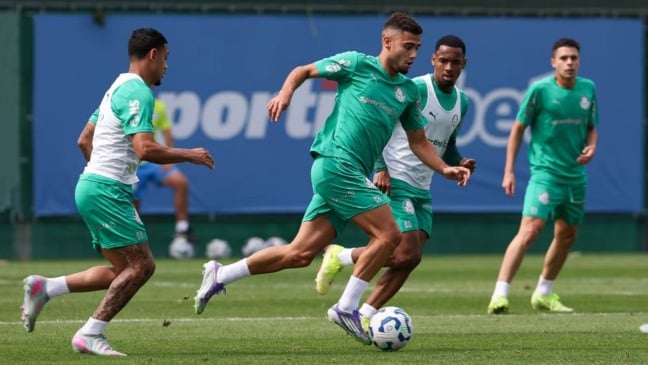 O jogador Andreas Pereira, da SE Palmeiras, durante treinamento, na Academia de Futebol. (Foto: Cesar Greco/Palmeiras/by Canon)
