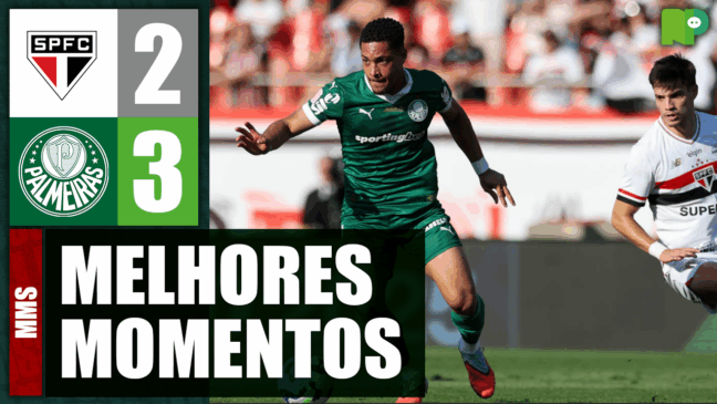 Assista aos melhores momentos da virada do Palmeiras sobre o São Paulo, no Morumbis