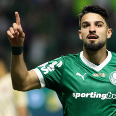 Flaco López comemora gol do Palmeiras diante do Vasco (Foto: Cesar Greco/Palmeiras)