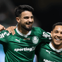 Dupla Flaco-Roque em ação pelo Palmeiras no Allianz Parque (Foto: Cesar Greco/Palmeiras)