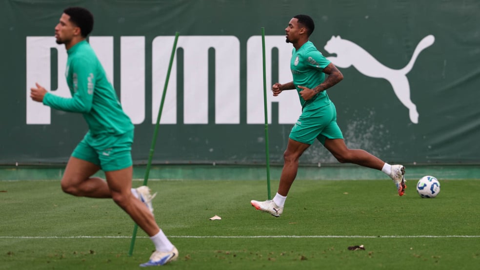 O jogador Allan, da SE Palmeiras, durante treinamento, na Academia de Futebol. (Foto: Cesar Greco/Palmeiras/by Canon)