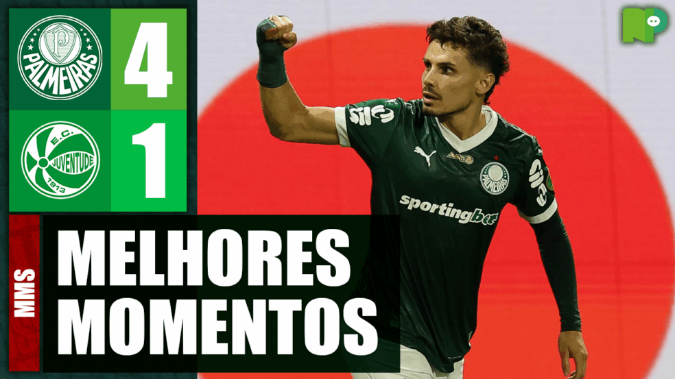 Assista aos melhores momentos de Palmeiras 4 x 1 Juventude pelo Brasileirão