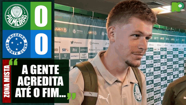 Zona Mista | Veja o que Bruno Fuchs falou após empate do Palmeiras no Brasileirão