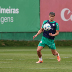 O jogador Ramón Sosa, da SE Palmeiras, durante treinamento, na Academia de Futebol. (Foto: Cesar Greco/Palmeiras/by Canon)