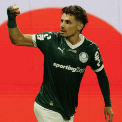 Raphael Veiga em ação pelo Palmeiras. Foto: César Greco/Palmeiras