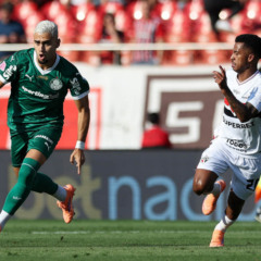 Palmeiras em ação diante do São Paulo (Foto: Cesar Greco) 