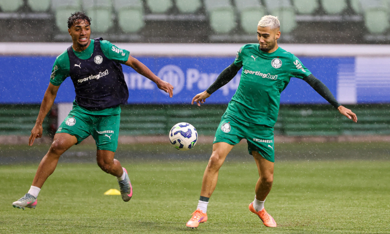 Os atletas da SE Palmeiras, durante treinamento no Allianz Parque, em São Paulo-SP. (Foto: Fabio Menotti/Palmeiras/by Canon)