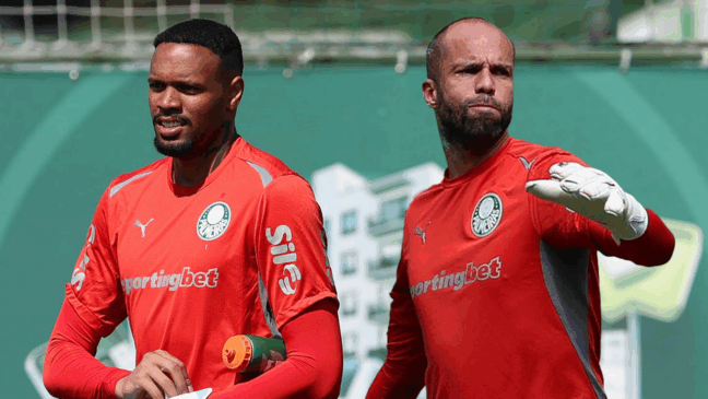 Carlos Miguel e Marcelo Lomba são opções para o lugar de Weverton (Fotos: Cesar Greco/Palmeiras)