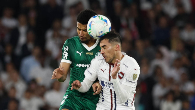 Murilo em ação pelo Palmeiras na Libertadores, contra a LDU. Foto: César Greco/Palmeiras
