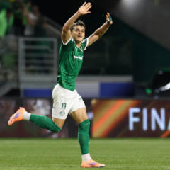 Ramón Sosa comemora seu gol pelo Palmeiras. Foto: César Greco/Palmeiras