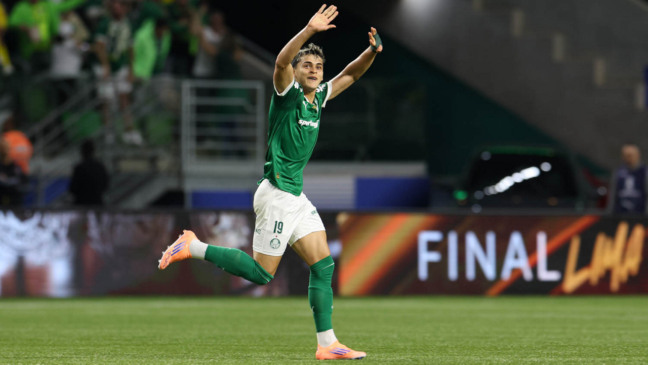 Ramón Sosa comemora seu gol pelo Palmeiras. Foto: César Greco/Palmeiras
