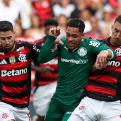 Vitor Roque em ação pelo Palmeiras no Brasileirão. Foto: César Greco/Palmeiras
