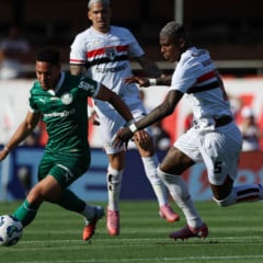 Palmeiras em ação diante do São Paulo (Foto: Cesar Greco)