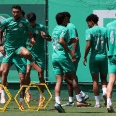 O jogador Jefté, da SE Palmeiras, durante treinamento, na Academia de Futebol. (Foto: Cesar Greco/Palmeiras/by Canon)
