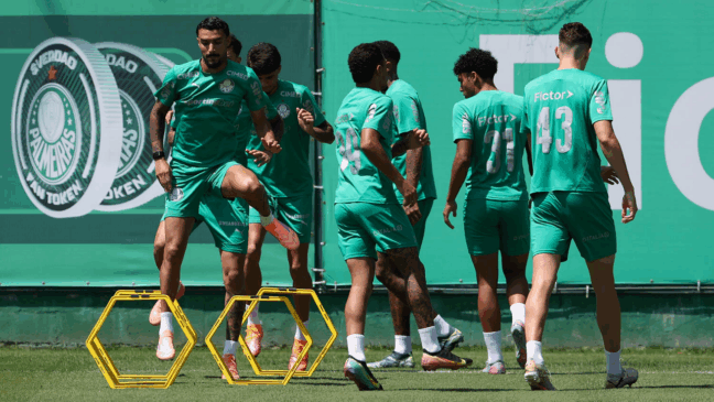 O jogador Jefté, da SE Palmeiras, durante treinamento, na Academia de Futebol. (Foto: Cesar Greco/Palmeiras/by Canon)
