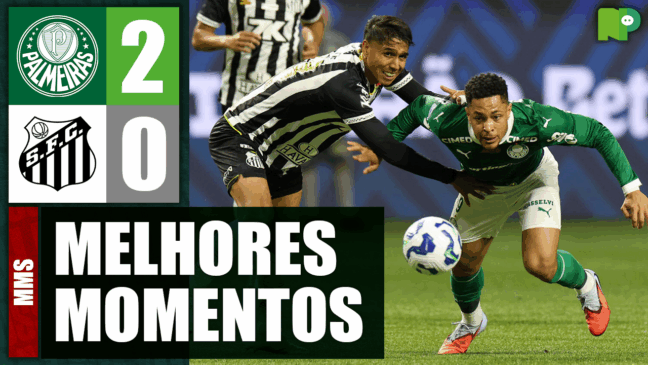 Assista aos melhores momentos de Palmeiras 2 x 0 Santos pelo Brasileirão