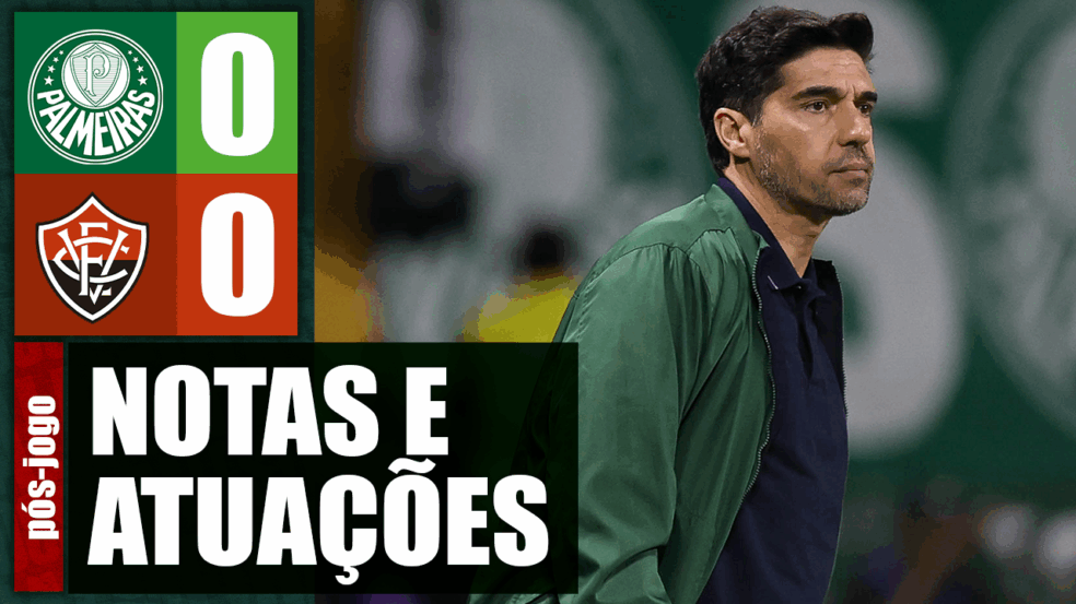 Atuações: Notas dos jogadores do Palmeiras no empate com o Vitória pelo Brasileirão Atuações: Notas dos jogadores do Palmeiras no empate com o Vitória pelo Brasileirão