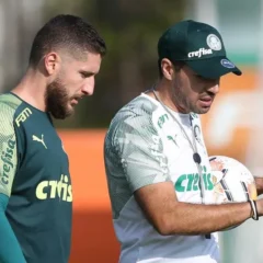Zé Rafael e Abel Ferreira. Foto: César Greco