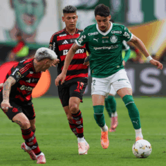 Raphael Veiga em ação pelo Palmeiras durante final da Libertadores (Foto: Cesar Greco / Palmeiras) 