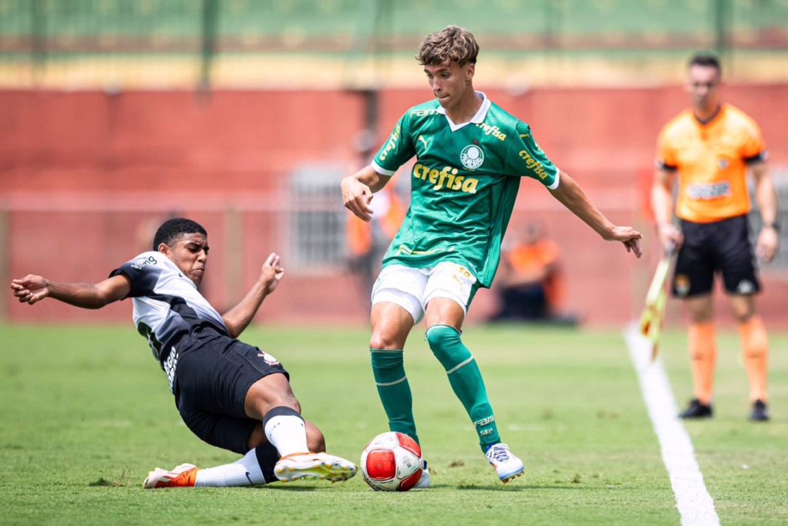 Marcus Vinnicius em ação pelo Palmeiras (Foto: Jhony Inácio) 