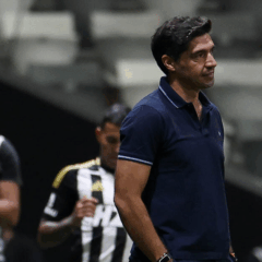 Abel Ferreira em jogo do Palmeiras. Foto: César Greco