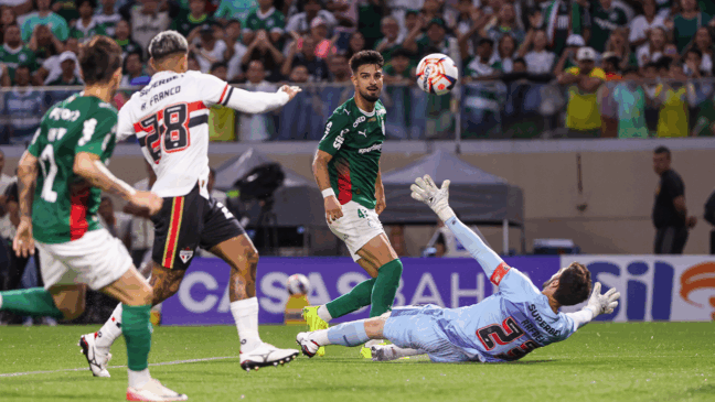 Palmeiras em ação pelo Campeonato Paulista (Foto: Fabio Menotti) 