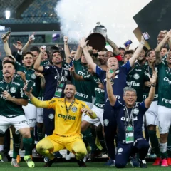 Palmeiras campe&atilde;o da Libertadores, contra o Santos, no Maracan&atilde;. Foto: C&eacute;sar Greco/Palmeiras