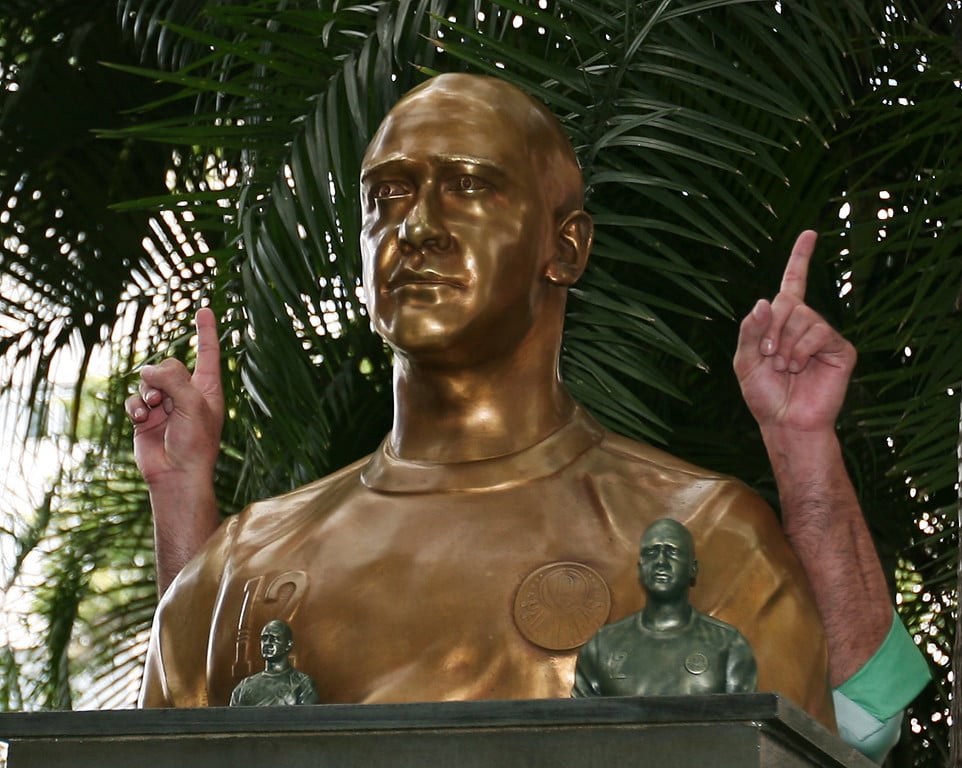 Busto do goleiro Marcos na sede social do Palmeiras (Foto: Divulgação/Palmeiras) Busto do goleiro Marcos na sede social do Palmeiras (Foto: Divulgação/Palmeiras)