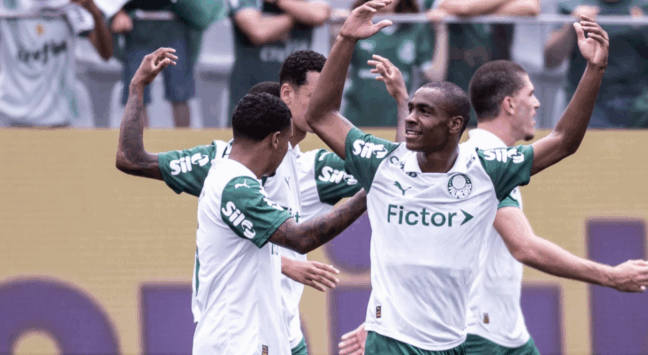 Victor Gabriel em ação pelo Palmeiras (Foto: Guilherme Veiga)

