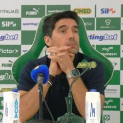 Abel Ferreira em coletiva no Palmeiras. Foto: Reprodu&ccedil;&atilde;o/Tv Palmeiras SportingBet