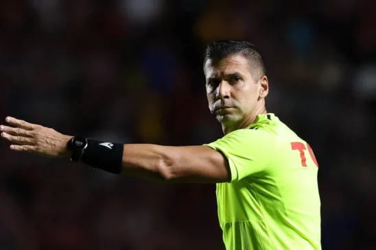 Bruno Arleu apita jogo do Palmeiras. Foto: Reprodução