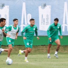 O jogador Lucas Evangelista, da SE Palmeiras, durante treinamento, na Academia de Futebol. (Foto: Cesar Greco/Palmeiras/by Canon)
