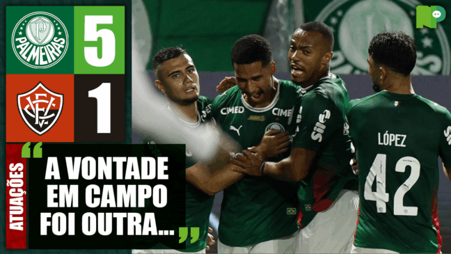 Assista aos melhores momentos da goleada do Palmeiras contra o Vitória