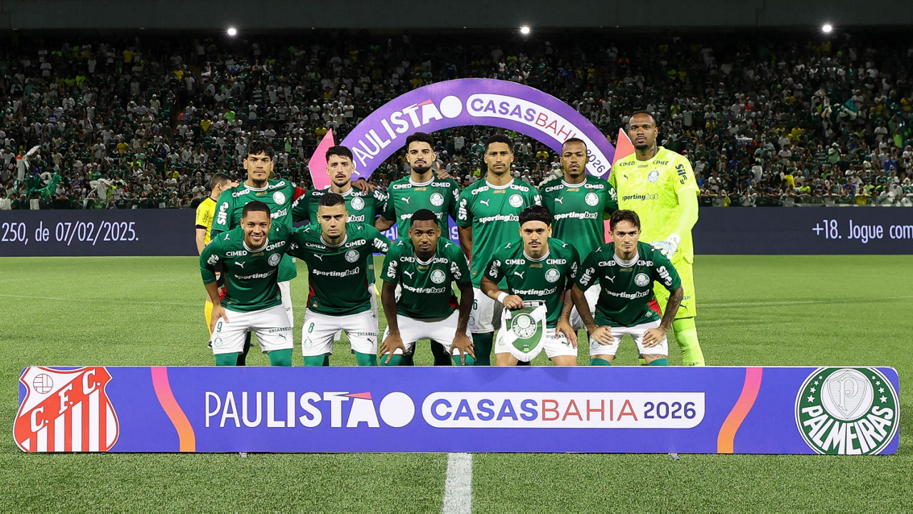 O time da SE Palmeiras, posa para foto em jogo contra a equipe do Capivariano FC, durante partida válida pela quarta de final, do Campeonato Paulista, Série A1, na Arena Barueri. (Foto: Cesar Greco/Palmeiras/by Canon) O time da SE Palmeiras, posa para foto em jogo contra a equipe do Capivariano FC, durante partida válida pela quarta de final, do Campeonato Paulista, Série A1, na Arena Barueri. (Foto: Cesar Greco/Palmeiras/by Canon)