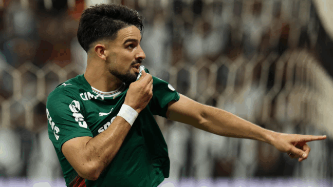 Flaco López em ação pelo Palmeiras. Foto: César Greco/Palmeiras