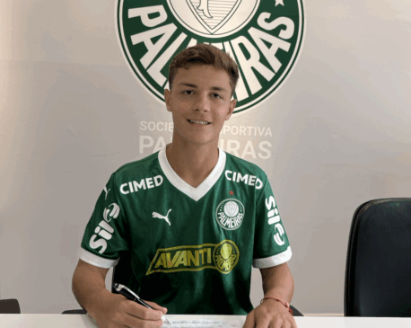 Guilherme Kerchner assinou contrato de três ano com o Palmeiras (Foto: Divulgação / Redes Sociais) 