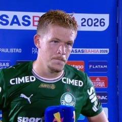 Bruno Fuchs ap&oacute;s partida do Palmeiras. Foto: Reprodu&ccedil;&atilde;o/Caz&eacute;TV