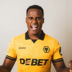 Jhon &Aacute;rias em apresenta&ccedil;&atilde;o no Wolves. Foto: Divulga&ccedil;&atilde;o/Wolves