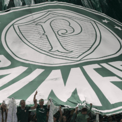 A torcida da SE Palmeiras, em jogo contra a equipe do S&atilde;o Paulo FC, durante partida v&aacute;lida pela semifinal, do Campeonato Paulista, S&eacute;rie A1, na Arena Barueri. (Foto: Cesar Greco/Palmeiras/by Canon)
