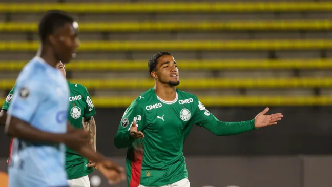 Heittor em ação pelo Palmeiras (Foto: Fabio Menotti) 