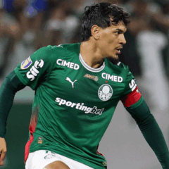 Gustavo G&oacute;mez durante a primeira partida da final do Paulist&atilde;o (Foto: Cesar Greco/Palmeiras)