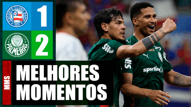 Assista aos melhores momentos da vitória do Palmeiras na Arena Fonte Nova