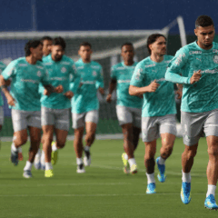Andreas Pereira durante treino (Foto: Palmeiras)