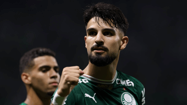 Flaco López em ação pelo Palmeiras (Foto: Cesar Greco) 