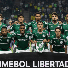 O time da SE Palmeiras, posa para foto em jogo contra a equipe do C Sporting Cristal, durante partida v&aacute;lida pela fase de grupos, da Conmebol Libertadores, na arena Allianz Parque. (Foto: Cesar Greco/Palmeiras/by Canon)
