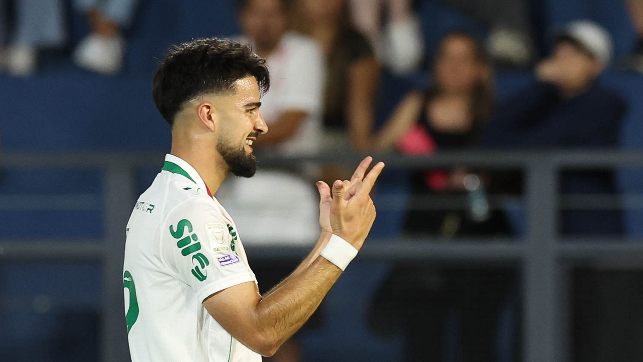 Flaco López comemora gol diante do Red Bull Bragantino (Foto: Cesar Greco) Flaco López comemora gol diante do Red Bull Bragantino (Foto: Cesar Greco)
