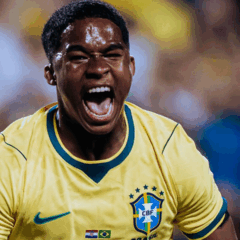 Na Disney, Endrick, ex-Palmeiras, mostra que deve ir ar &agrave; Copa do Mundo&rsquo;