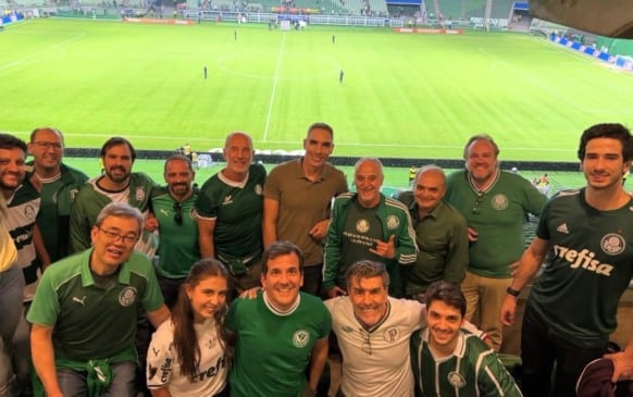 Paulo Nobre, ex-Presidente do Palmeiras em jogo no Allianz Parque. Foto: Reprodução/Instagram